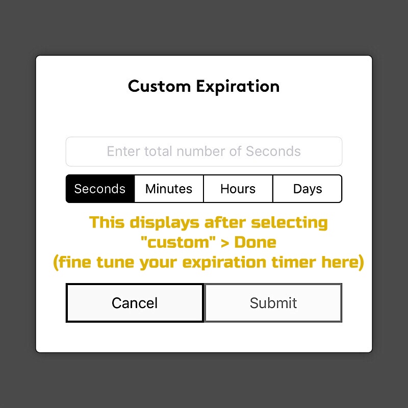 Customize timer duration