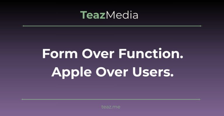 Apple liquid glass design -- form over function, Apple over users